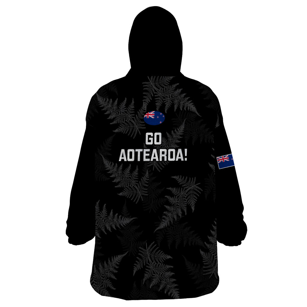 New Zealand Silver Fern Rugby Wearable Blanket Hoodie 2023 Go Aotearoa Champions World Cup - Vibe Hoodie Shop