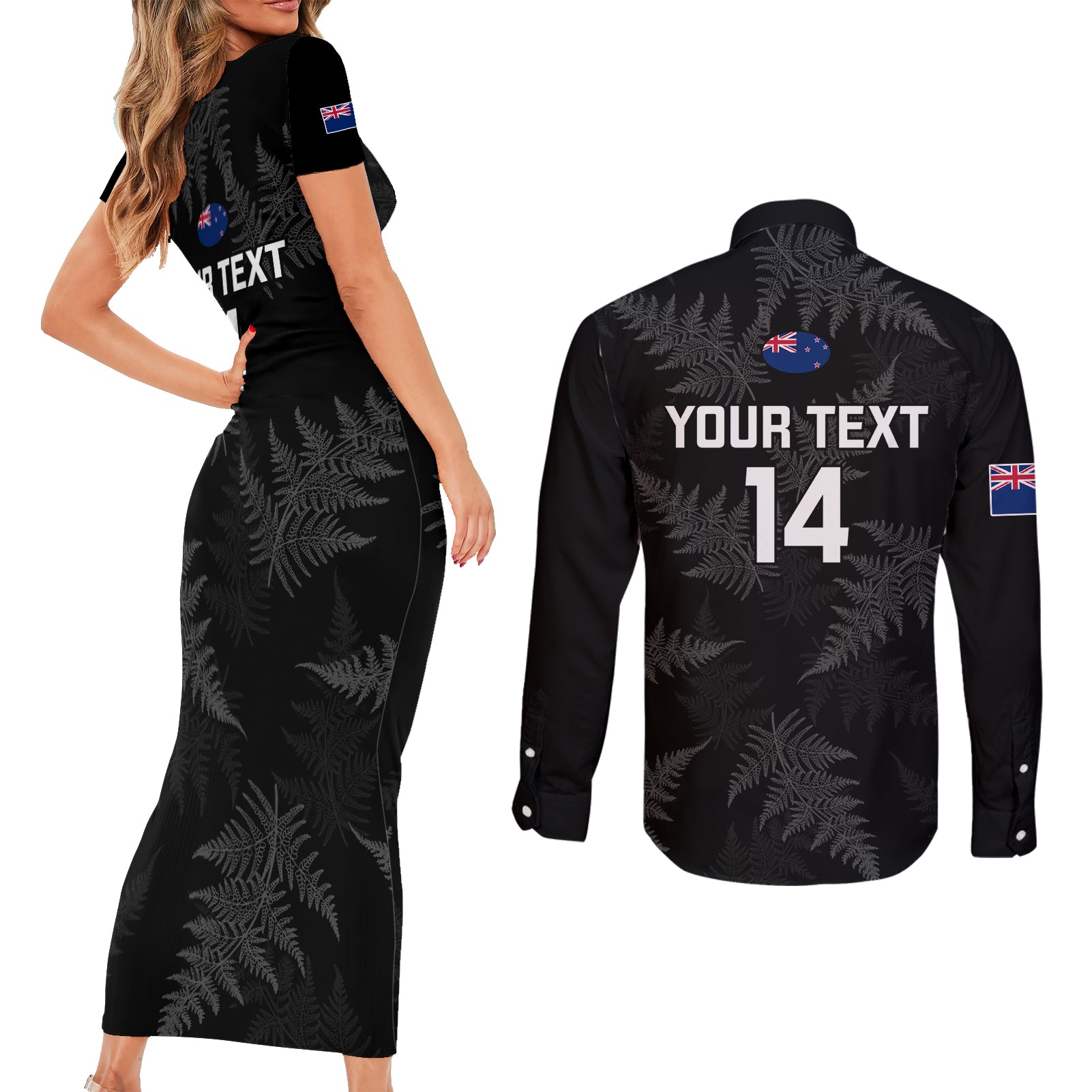 custom-new-zealand-silver-fern-rugby-couples-matching-short-sleeve-bodycon-dress-and-long-sleeve-button-shirts-2023-go-aotearoa-champions-world-cup