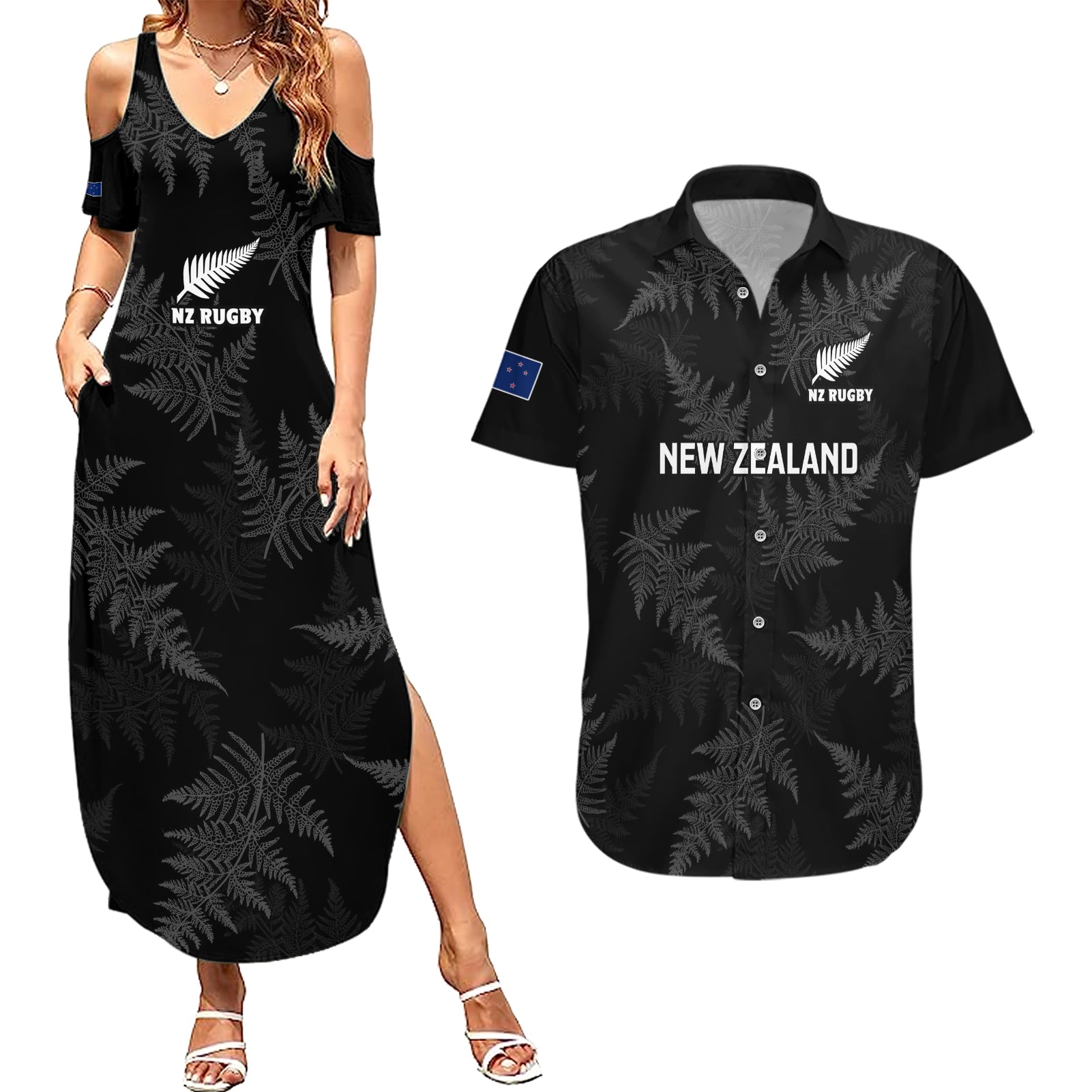 custom-new-zealand-silver-fern-rugby-couples-matching-summer-maxi-dress-and-hawaiian-shirt-2023-go-aotearoa-champions-world-cup