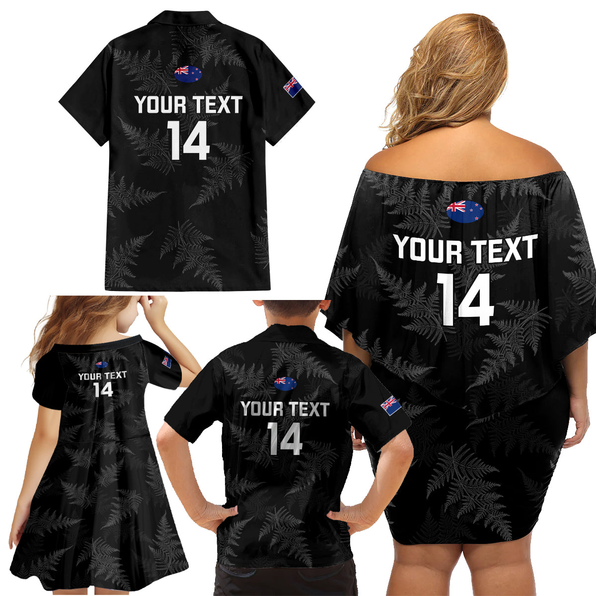 custom-new-zealand-silver-fern-rugby-family-matching-off-shoulder-short-dress-and-hawaiian-shirt-2023-go-aotearoa-champions-world-cup