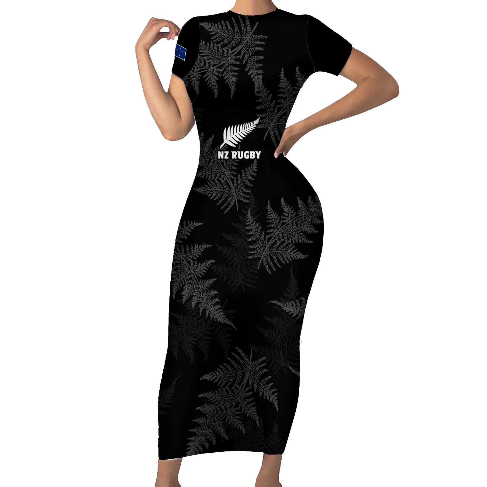 custom-new-zealand-silver-fern-rugby-family-matching-short-sleeve-bodycon-dress-and-hawaiian-shirt-2023-go-aotearoa-champions-world-cup