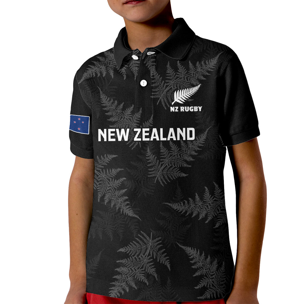 Custom New Zealand Silver Fern Rugby Kid Polo Shirt 2023 Go Aotearoa Champions World Cup - Vibe Hoodie Shop