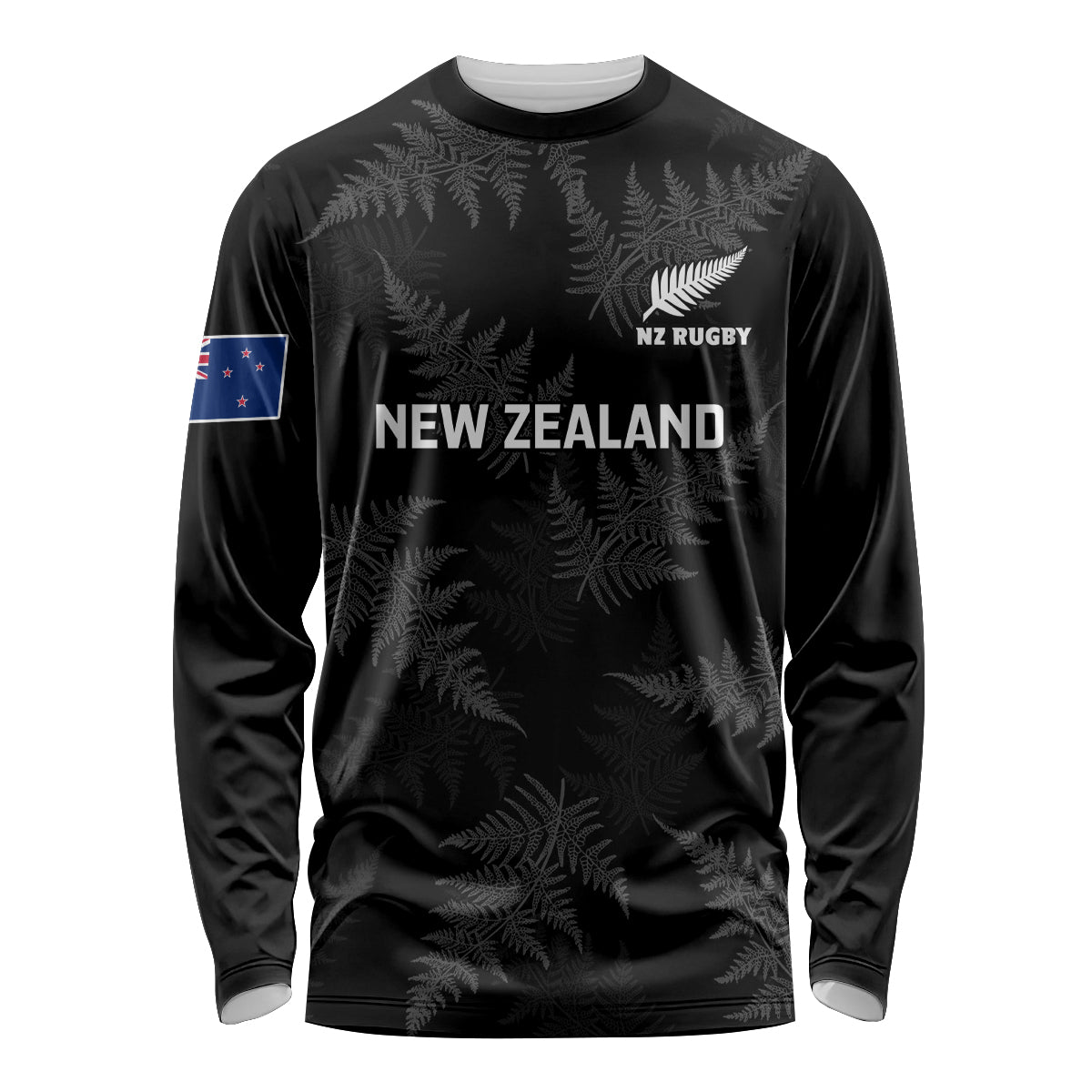 Custom New Zealand Silver Fern Rugby Long Sleeve Shirt 2023 Go Aotearoa Champions World Cup - Vibe Hoodie Shop