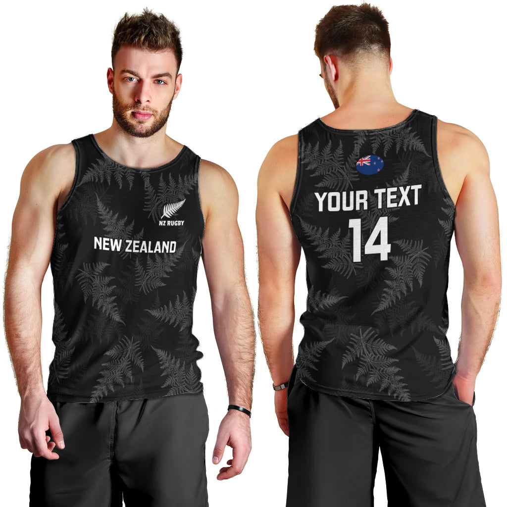 Custom New Zealand Silver Fern Rugby Men Tank Top 2023 Go Aotearoa Champions World Cup - Vibe Hoodie Shop