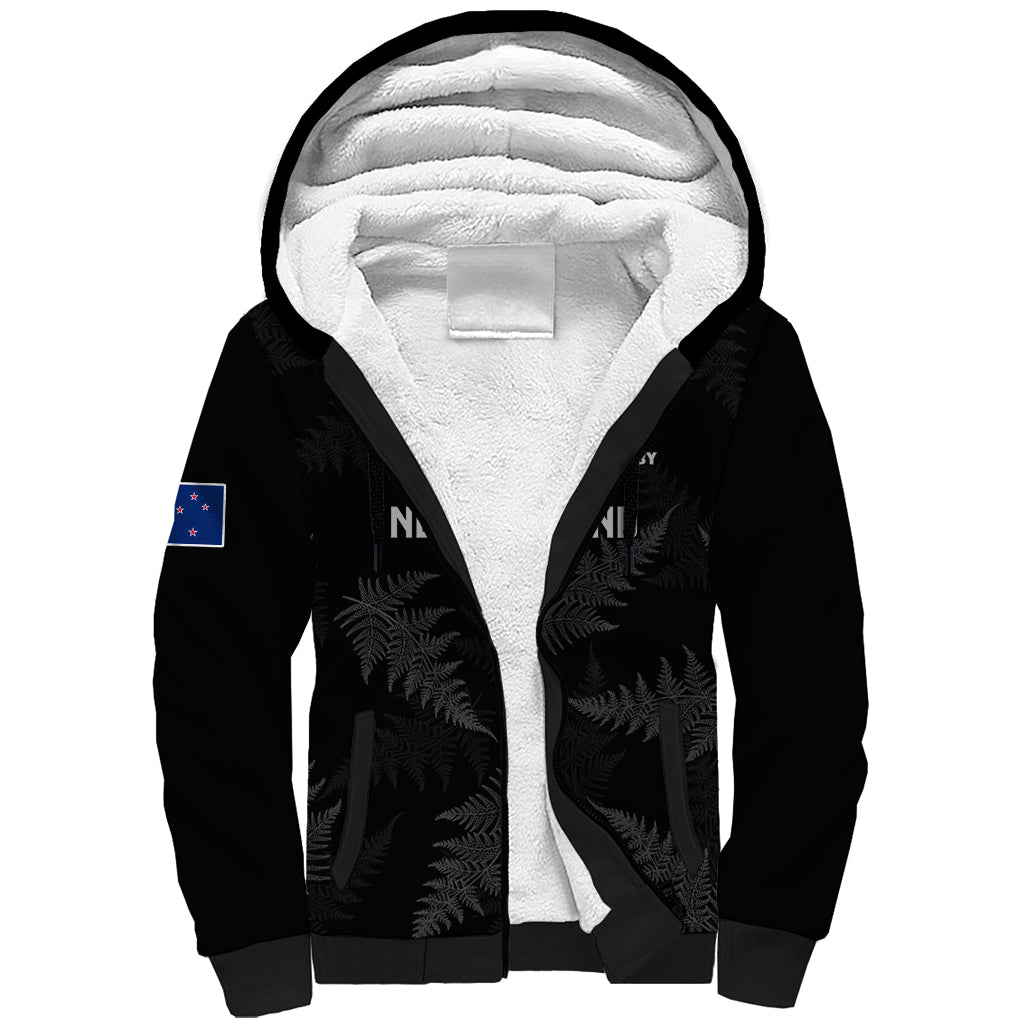 Custom New Zealand Silver Fern Rugby Sherpa Hoodie 2023 Go Aotearoa Champions World Cup - Vibe Hoodie Shop