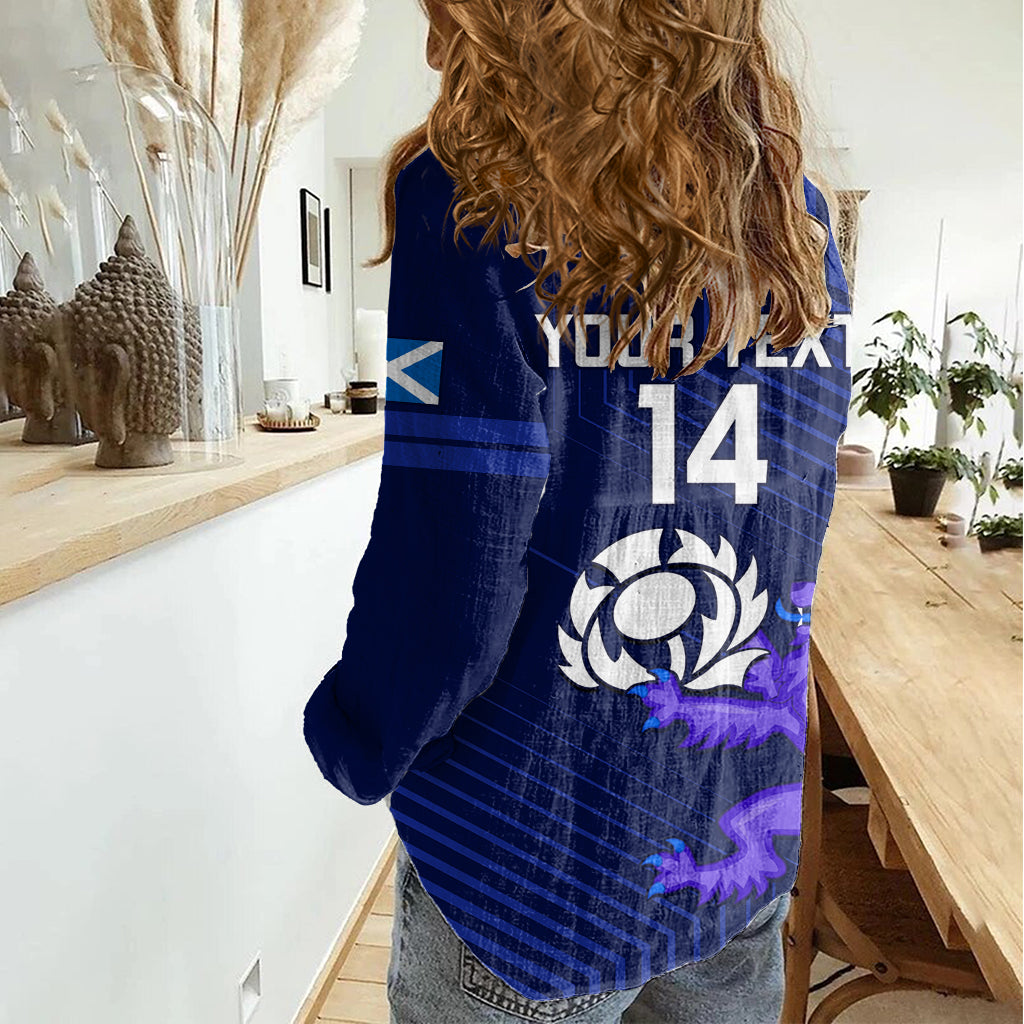 Custom Scotland Rugby Women Casual Shirt 2023 Go Scottish - Vibe Hoodie Shop