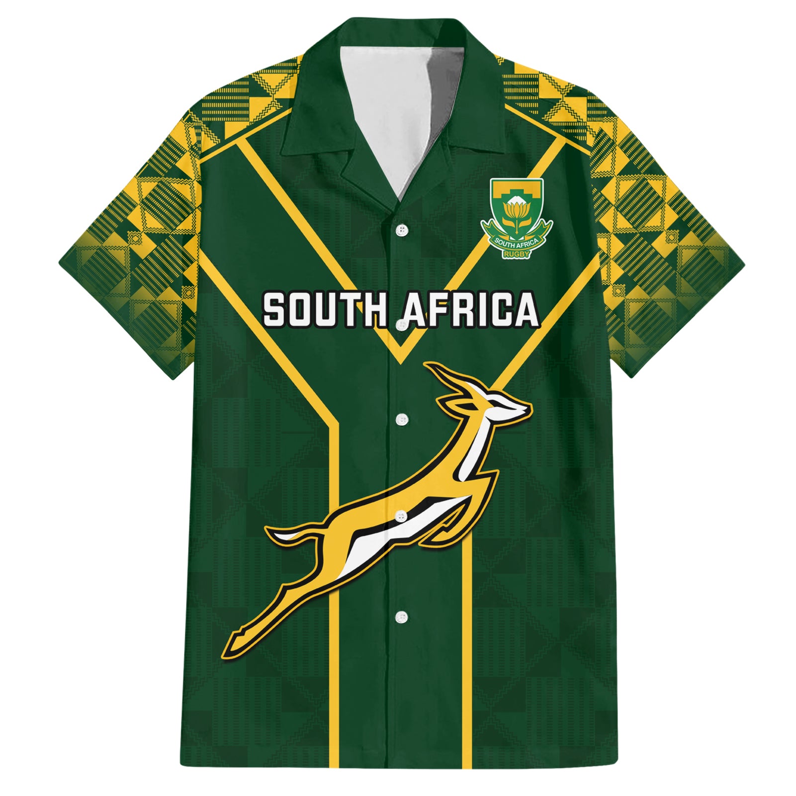 South Africa Rugby Hawaiian Shirt 2023 Go Champions World Cup Springboks - Vibe Hoodie Shop