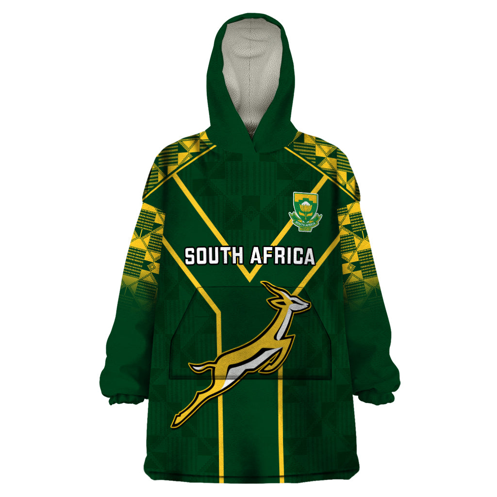 South Africa Rugby Wearable Blanket Hoodie 2023 Go Champions World Cup Springboks - Vibe Hoodie Shop