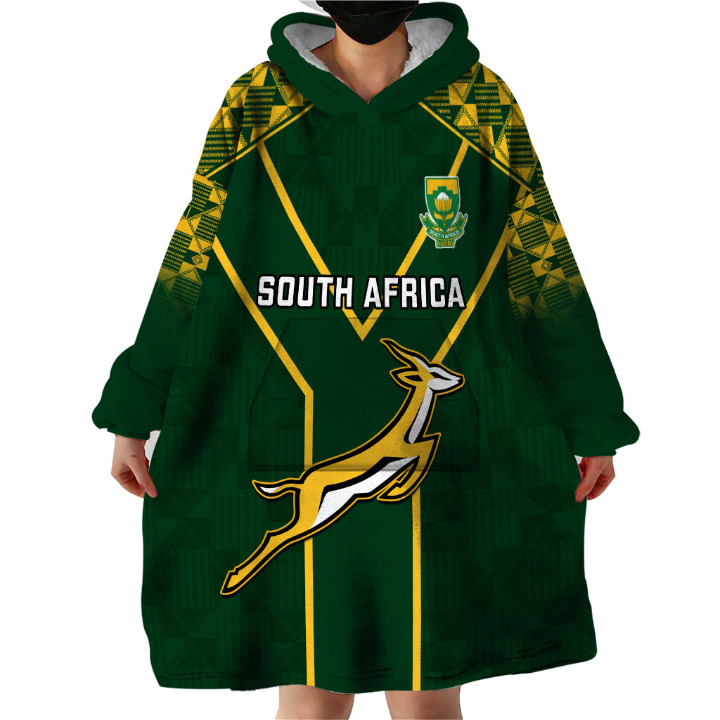 South Africa Rugby Wearable Blanket Hoodie 2023 Go Champions World Cup Springboks - Vibe Hoodie Shop