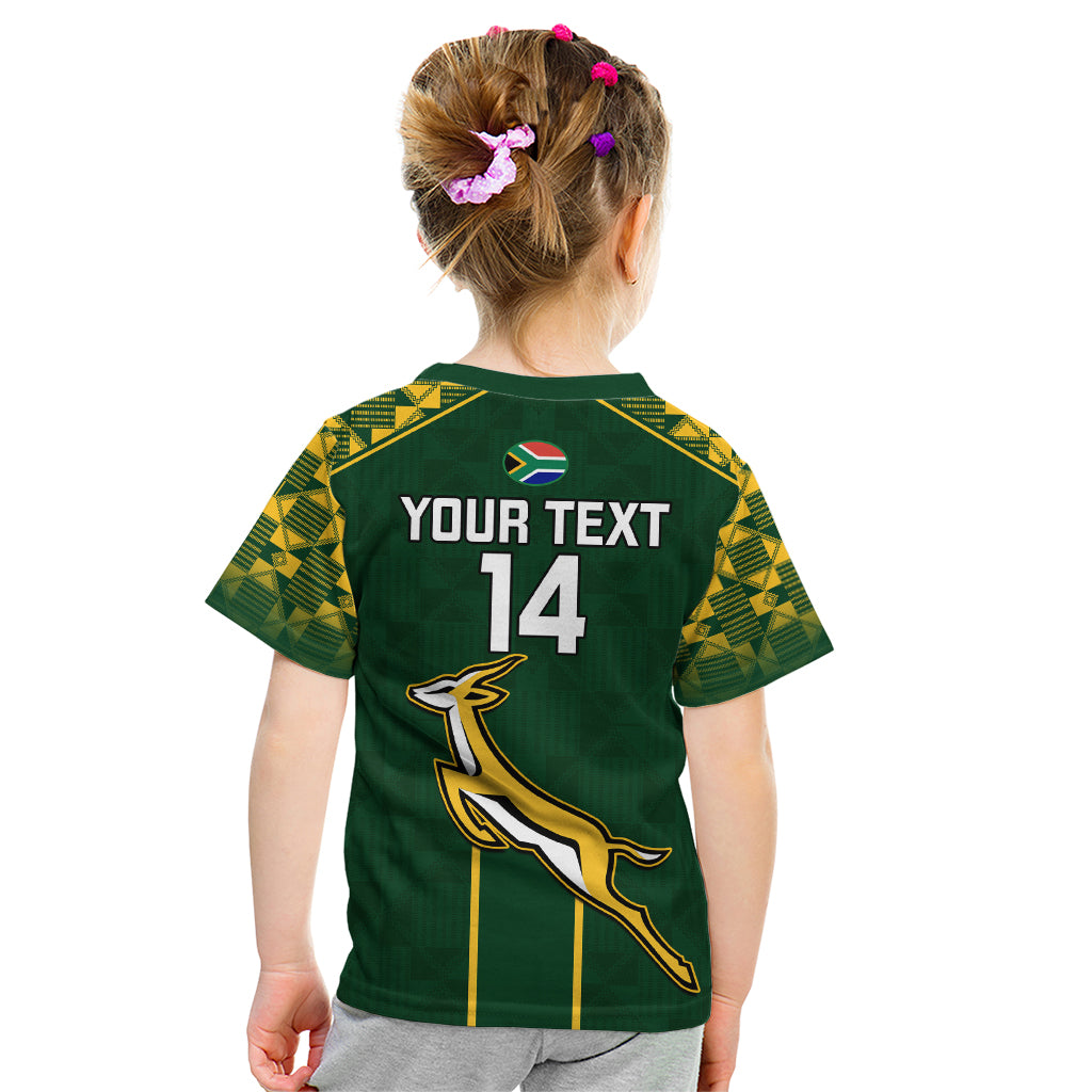 Custom South Africa Rugby Kid T Shirt 2023 Go Champions World Cup Springboks - Vibe Hoodie Shop