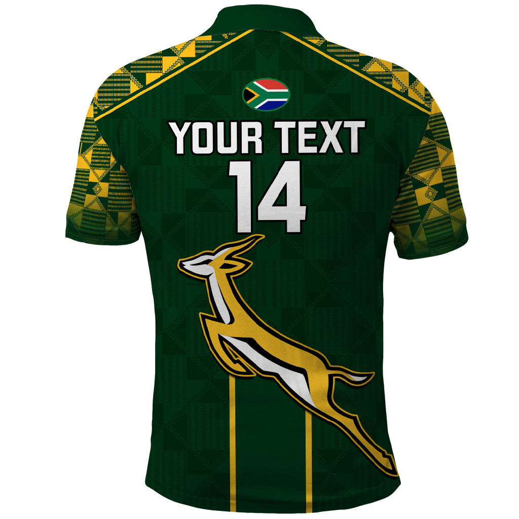 Custom South Africa Rugby Polo Shirt 2023 Go Springboks World Cup - Vibe Hoodie Shop