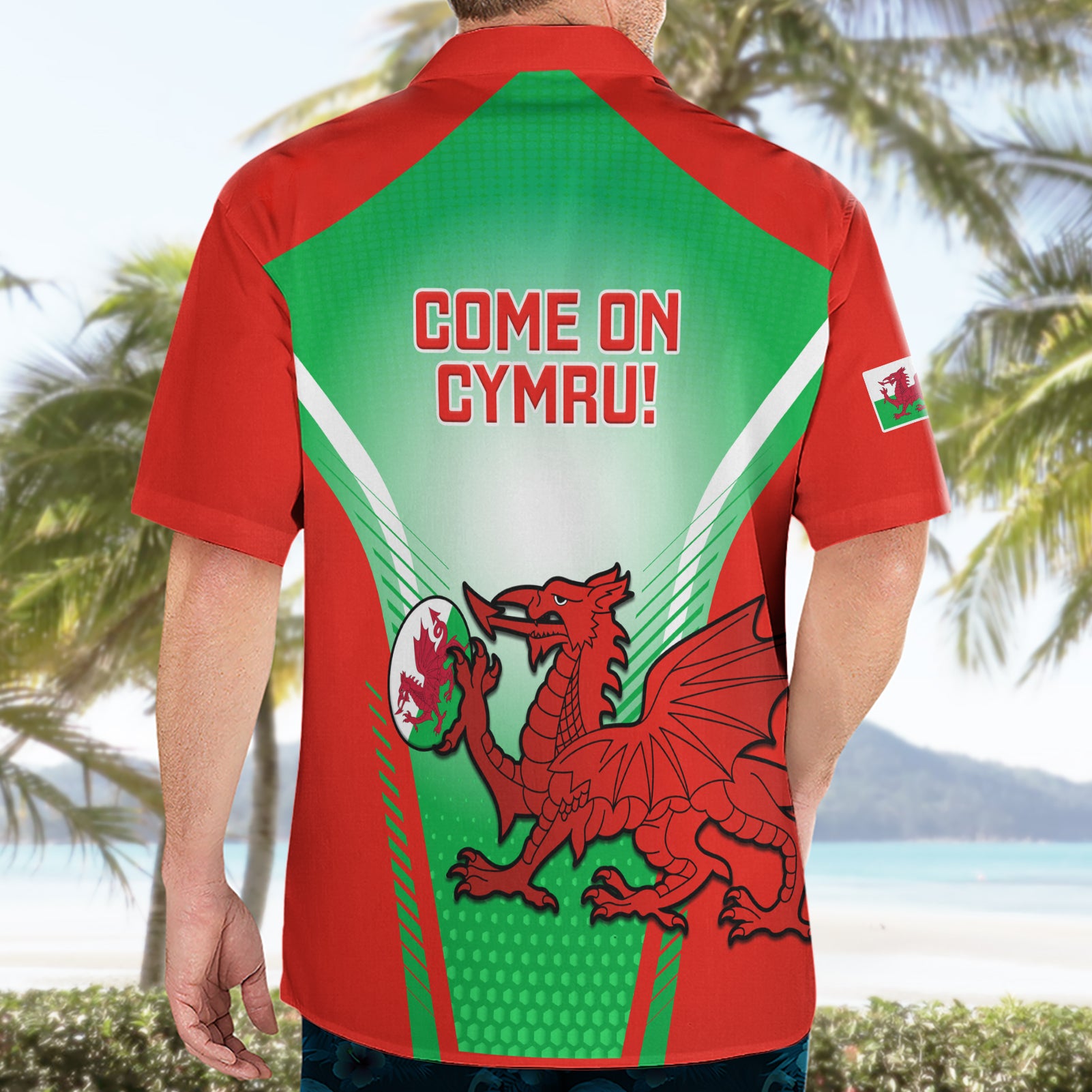 Wales Rugby Hawaiian Shirt 2023 Come On Cymru Champions World Cup - Vibe Hoodie Shop