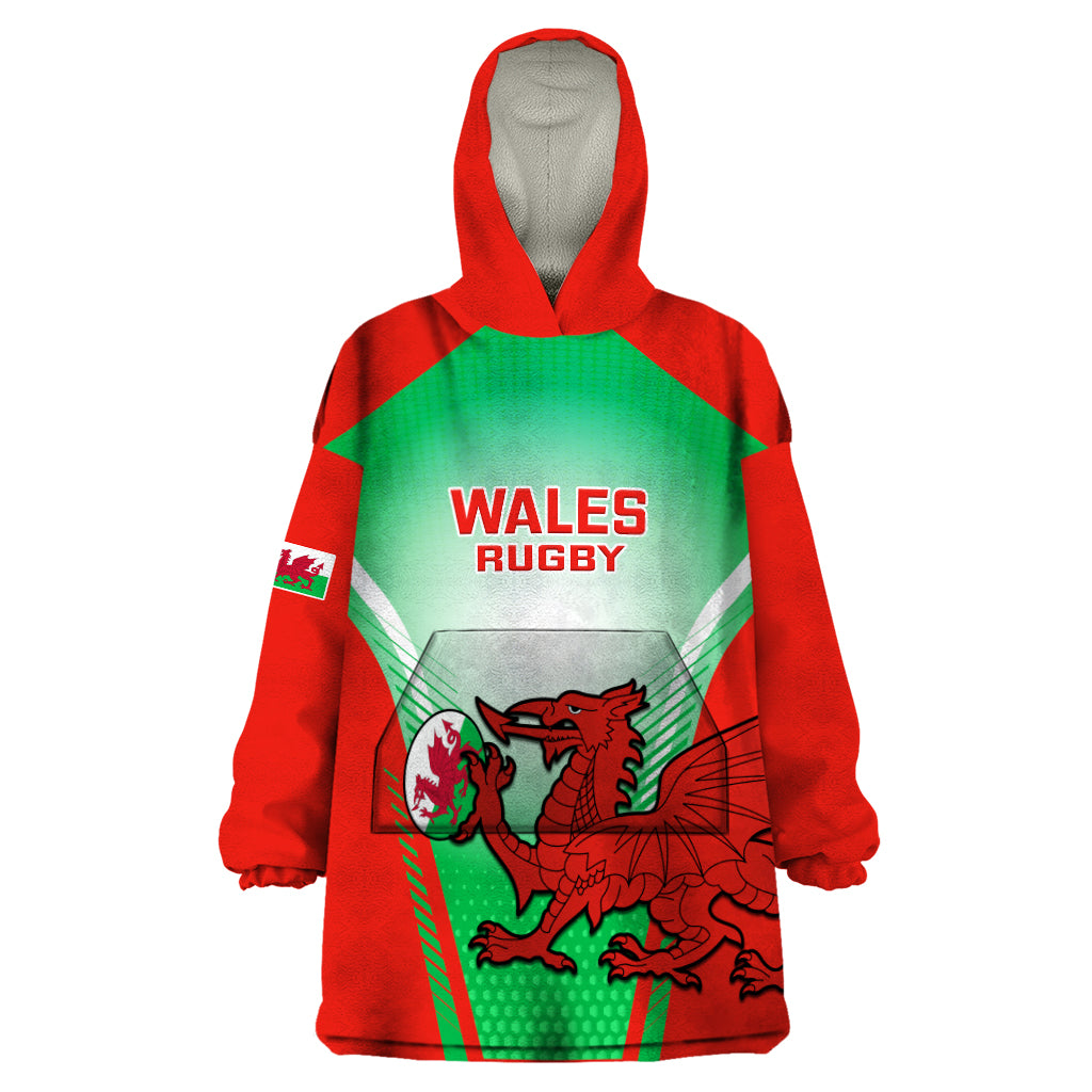 Wales Rugby Wearable Blanket Hoodie 2023 Come On Cymru Champions World Cup - Vibe Hoodie Shop