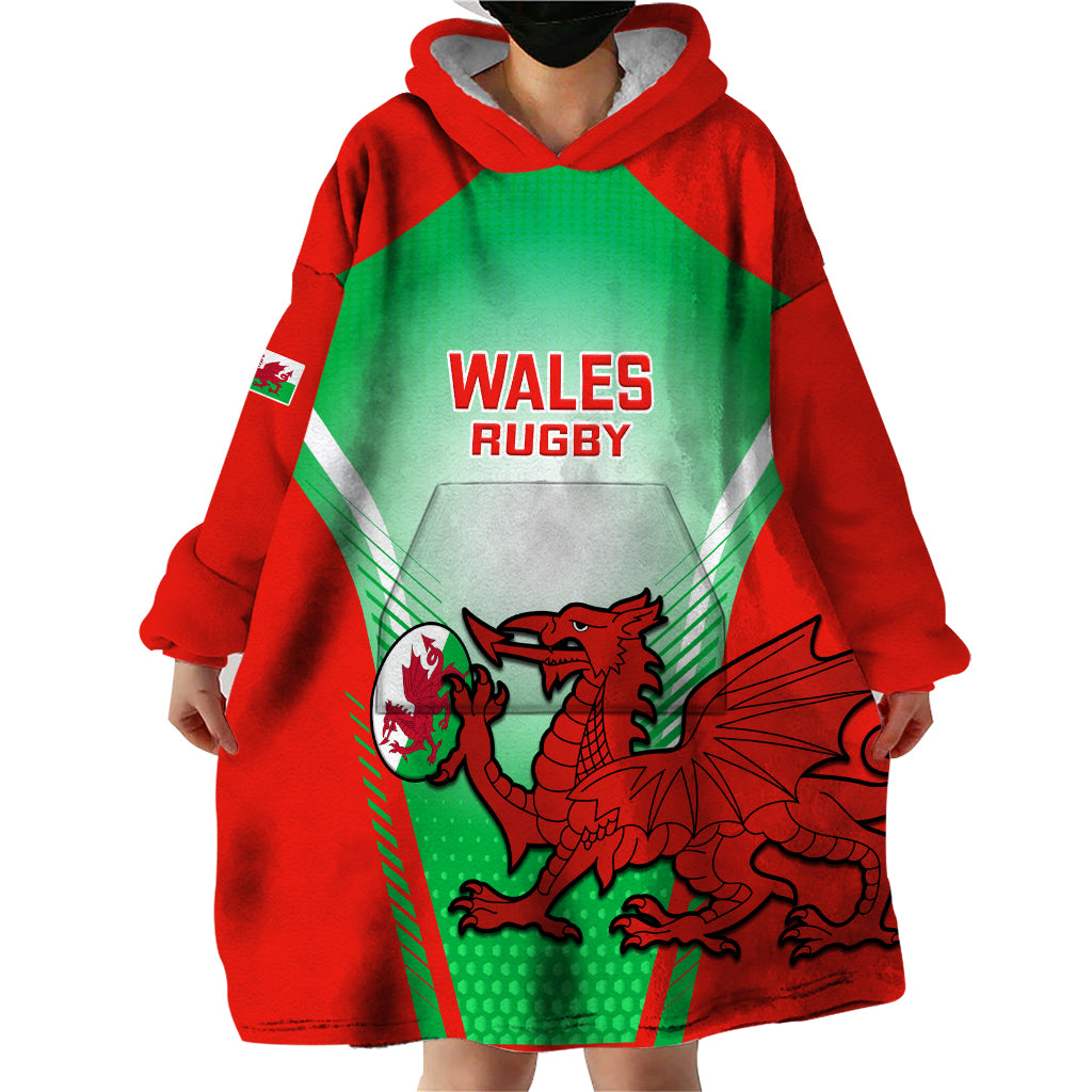 Wales Rugby Wearable Blanket Hoodie 2023 Come On Cymru Champions World Cup - Vibe Hoodie Shop