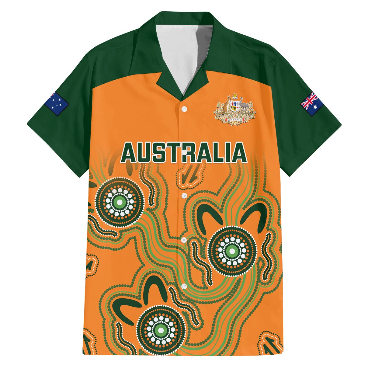 australia-rugby-family-matching-mermaid-dress-and-hawaiian-shirt-wallabies-2023-indigenous-art