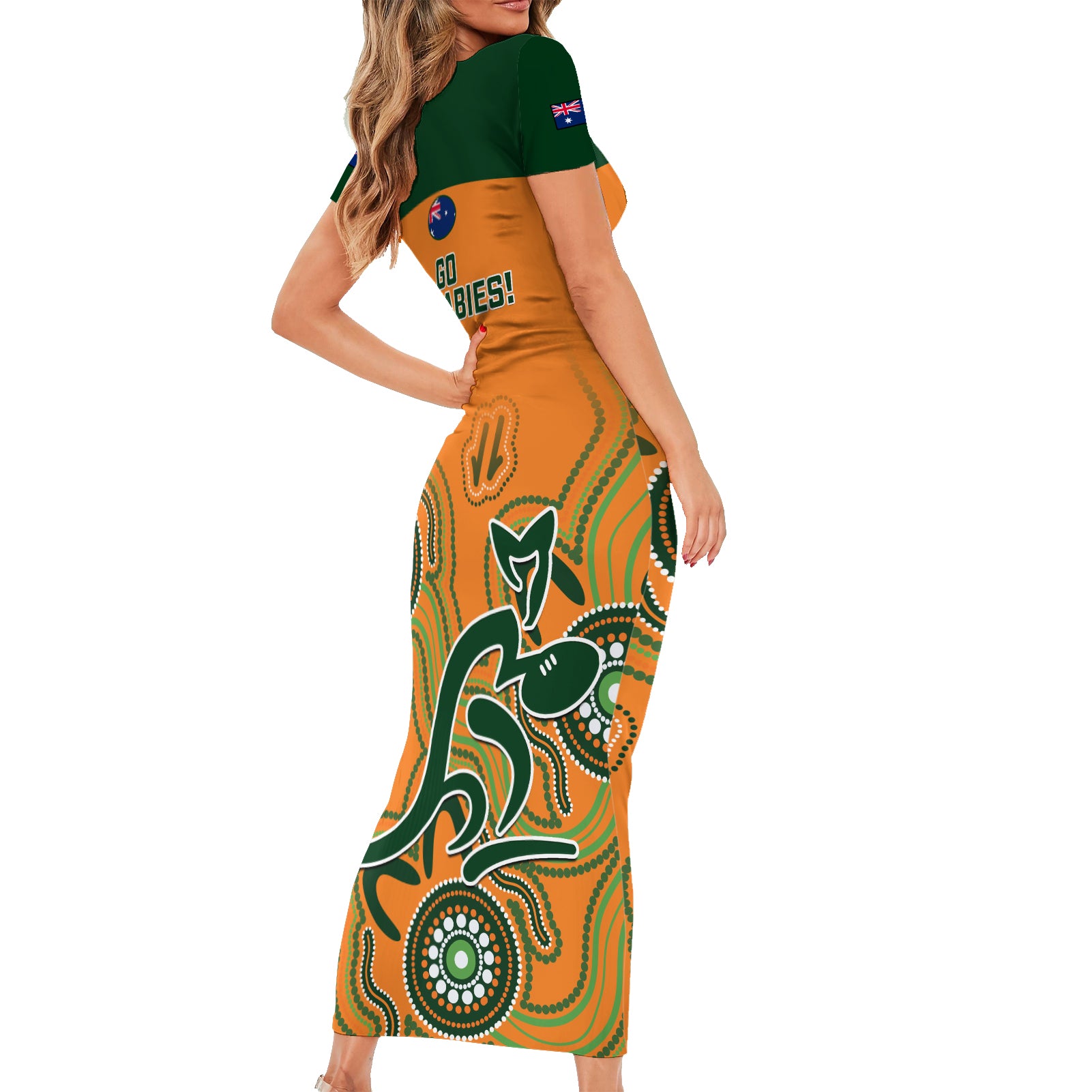 australia-rugby-family-matching-short-sleeve-bodycon-dress-and-hawaiian-shirt-wallabies-2023-indigenous-art