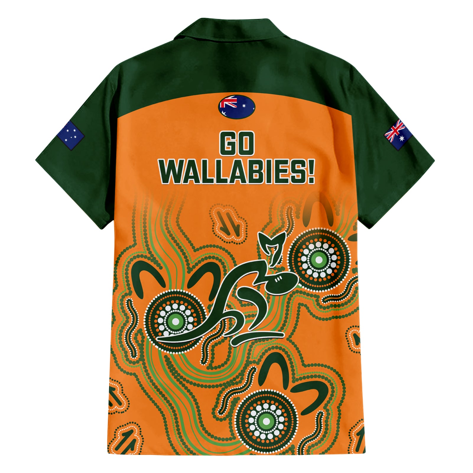 Australia Rugby Hawaiian Shirt Wallabies 2023 Indigenous Art - Vibe Hoodie Shop
