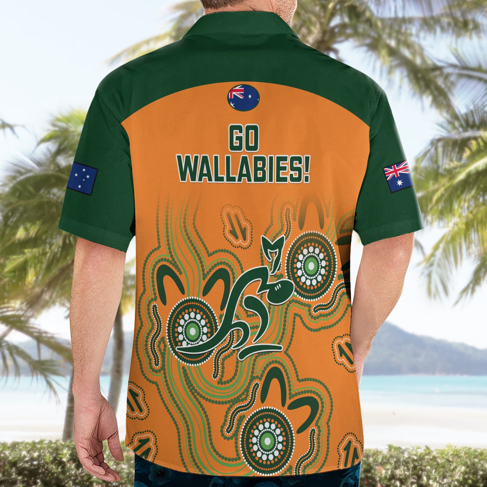 Australia Rugby Hawaiian Shirt Wallabies 2023 Indigenous Art - Vibe Hoodie Shop