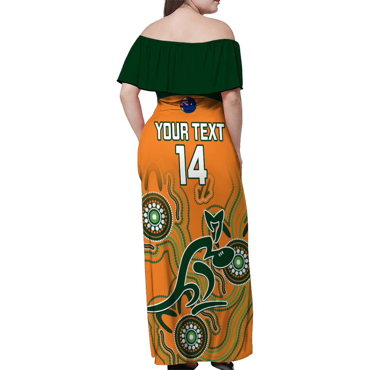 custom-australia-rugby-family-matching-off-shoulder-maxi-dress-and-hawaiian-shirt-wallabies-2023-indigenous-art