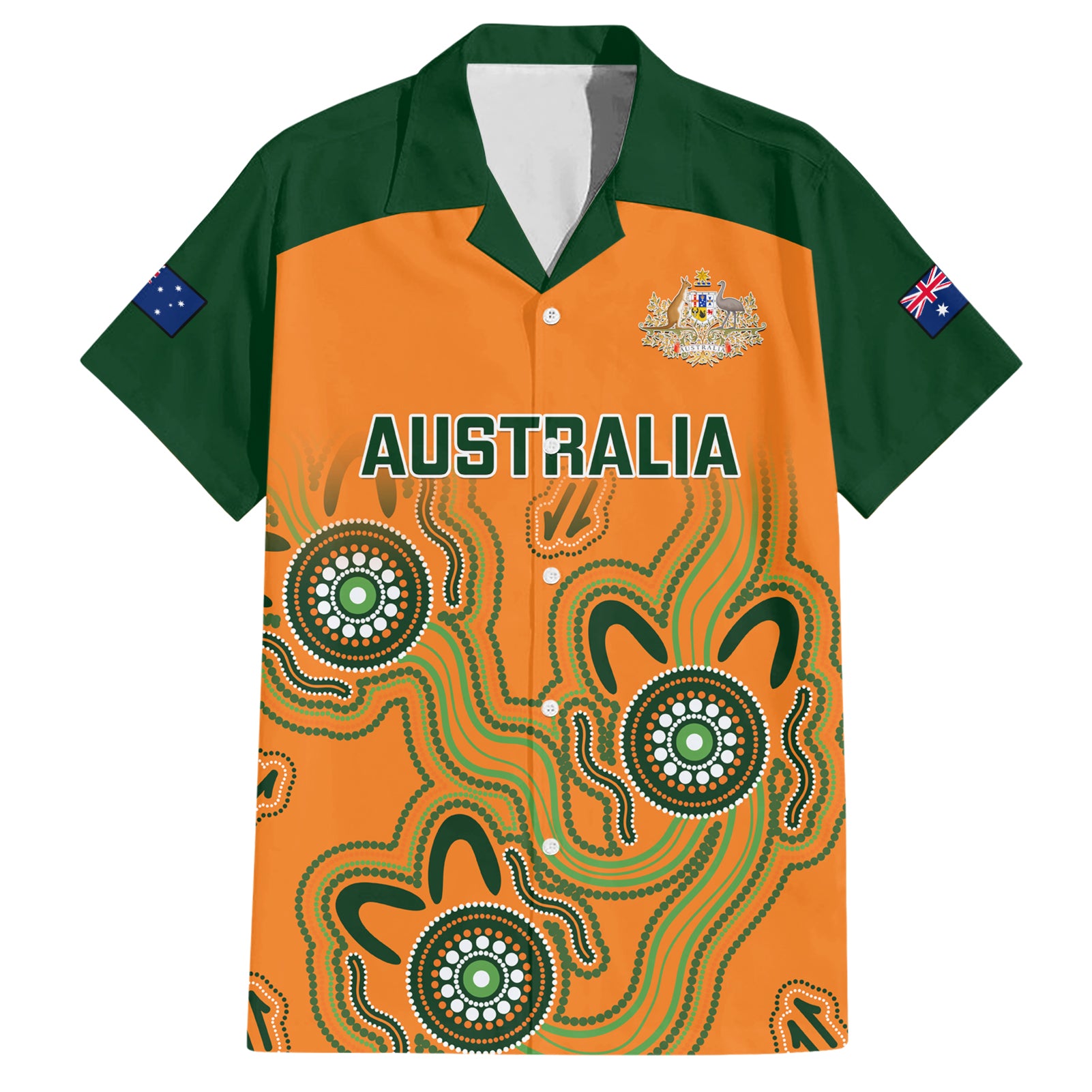 Custom Australia Rugby Hawaiian Shirt Wallabies 2023 Indigenous Art - Vibe Hoodie Shop