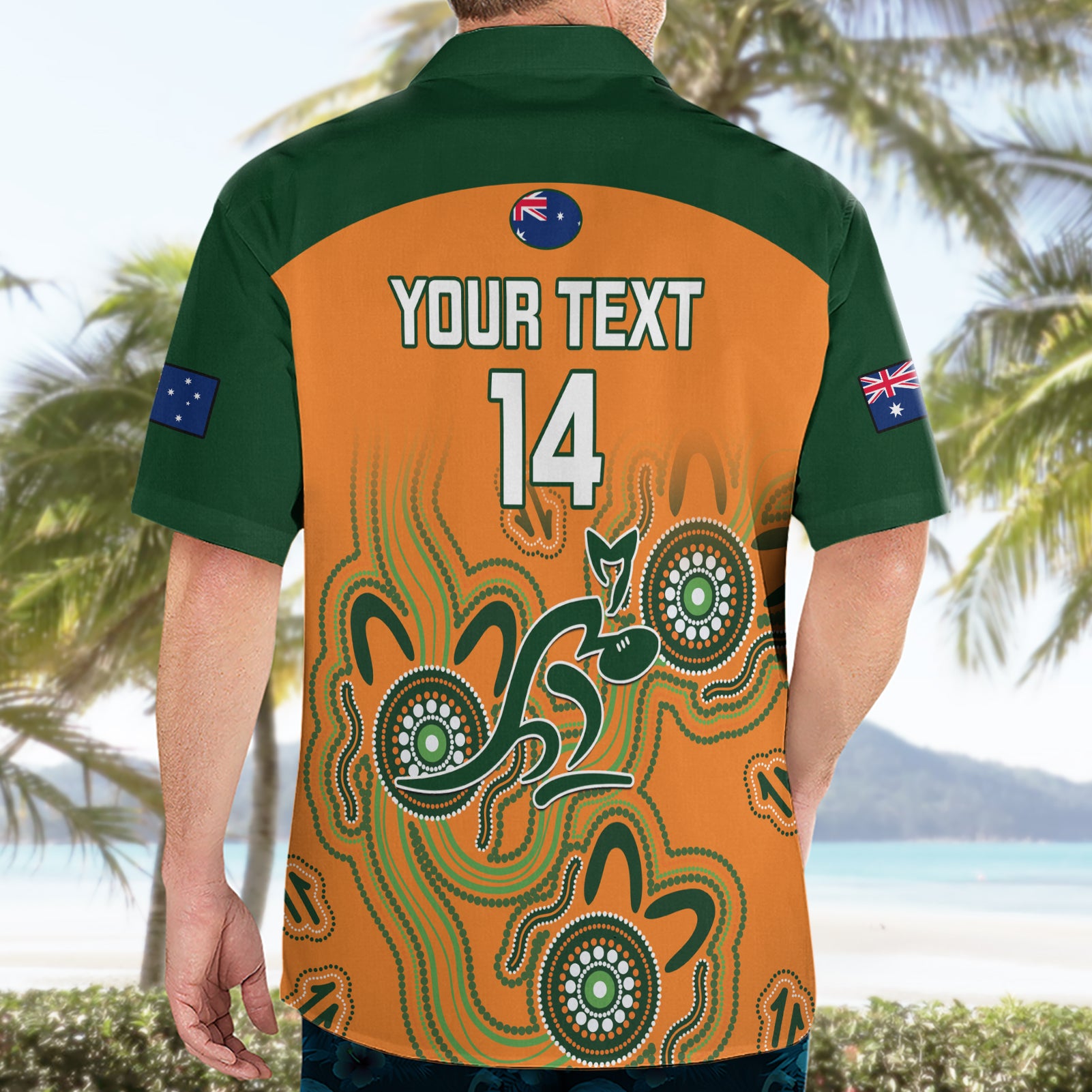 Custom Australia Rugby Hawaiian Shirt Wallabies 2023 Indigenous Art - Vibe Hoodie Shop
