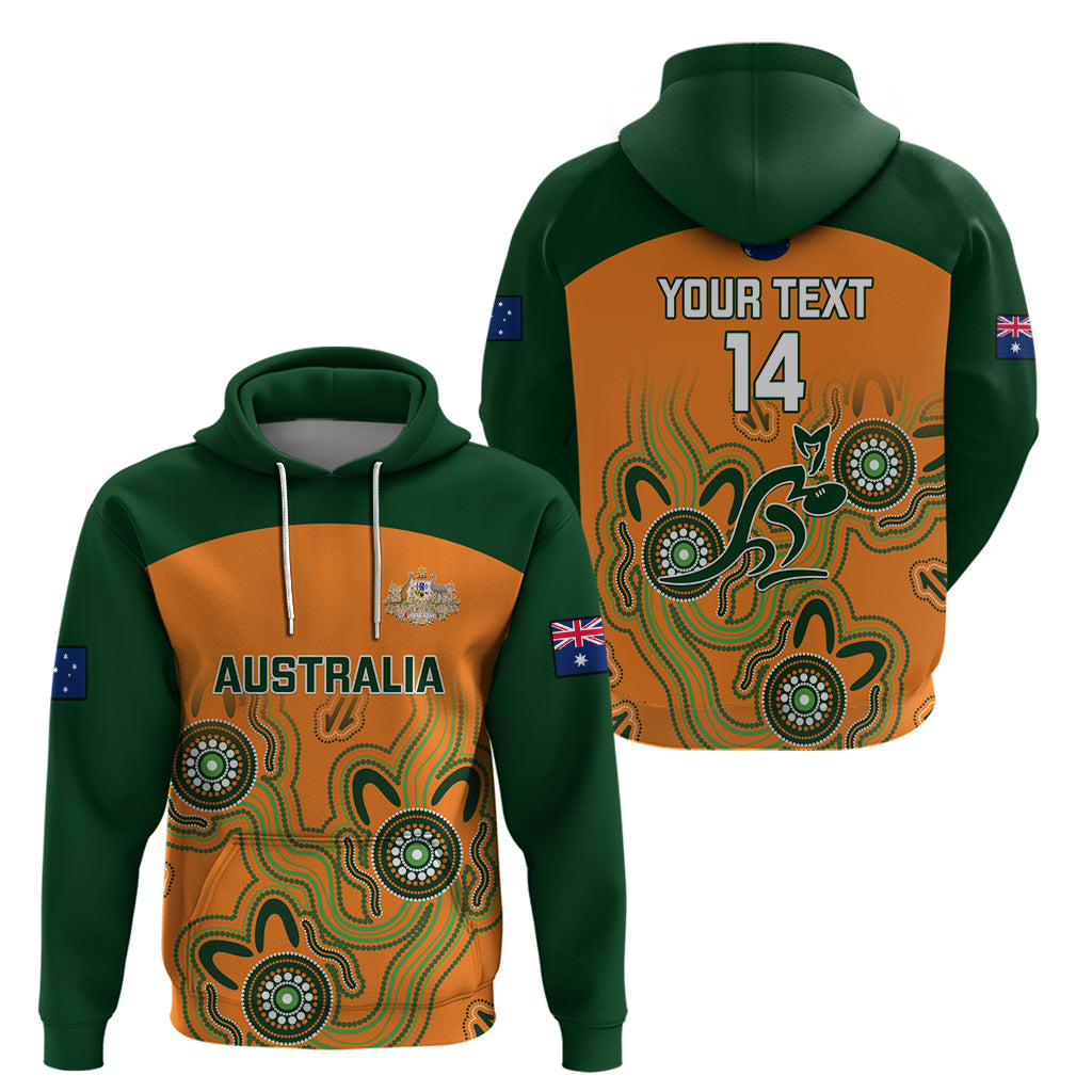 Custom Australia Rugby Hoodie Wallabies 2023 Indigenous Art - Vibe Hoodie Shop