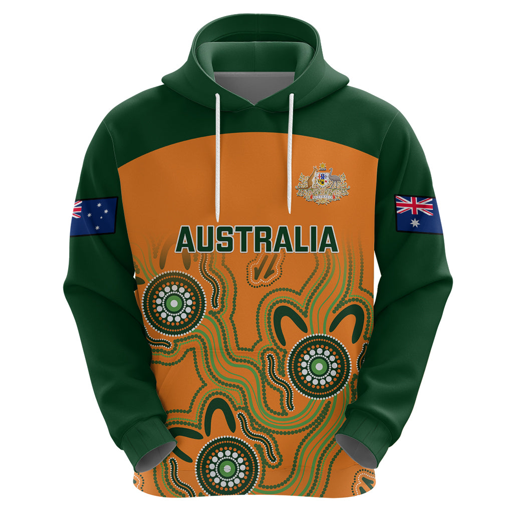 Custom Australia Rugby Hoodie Wallabies 2023 Indigenous Art - Vibe Hoodie Shop
