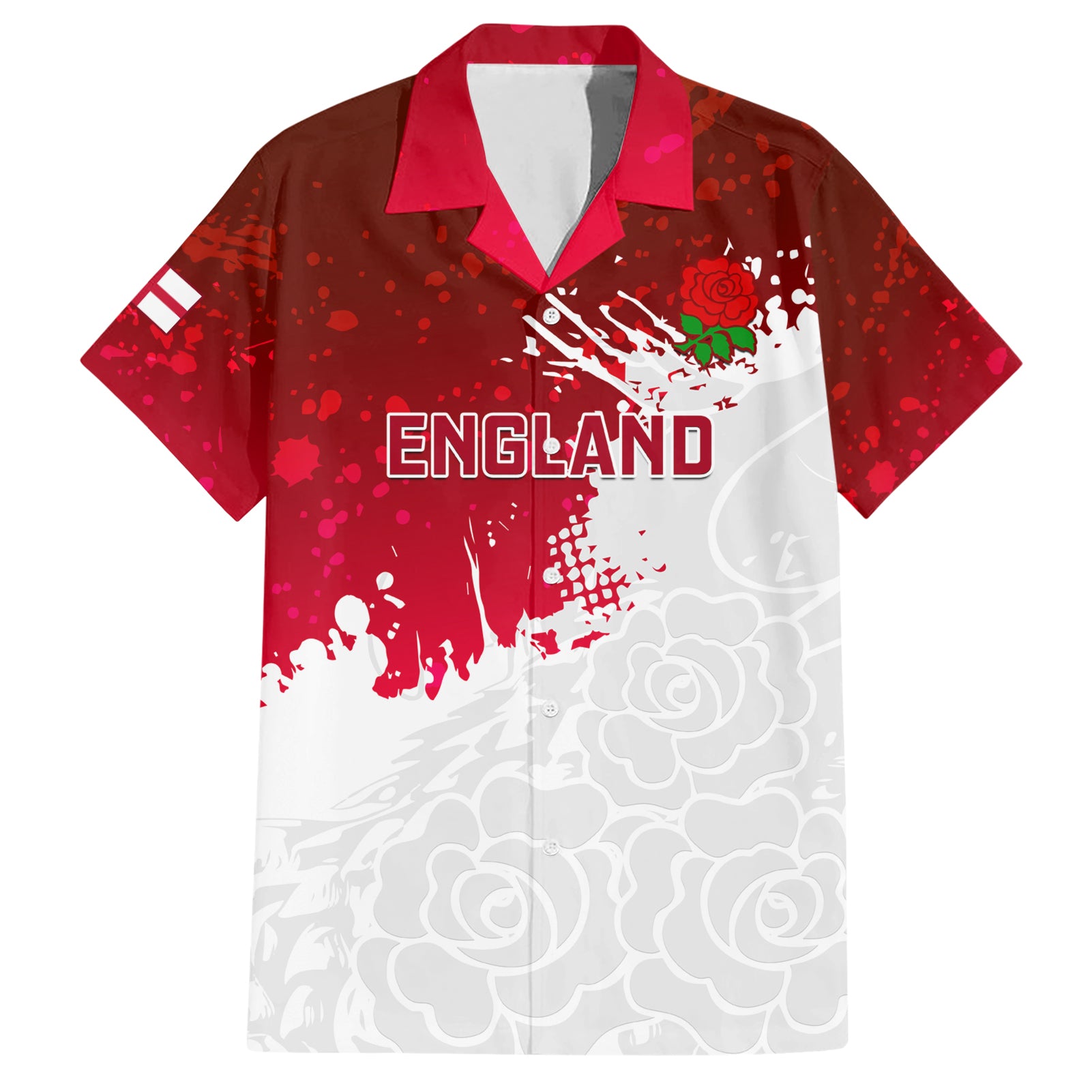 England Rugby Hawaiian Shirt 2023 Go Champions World Cup Red Rose - Vibe Hoodie Shop