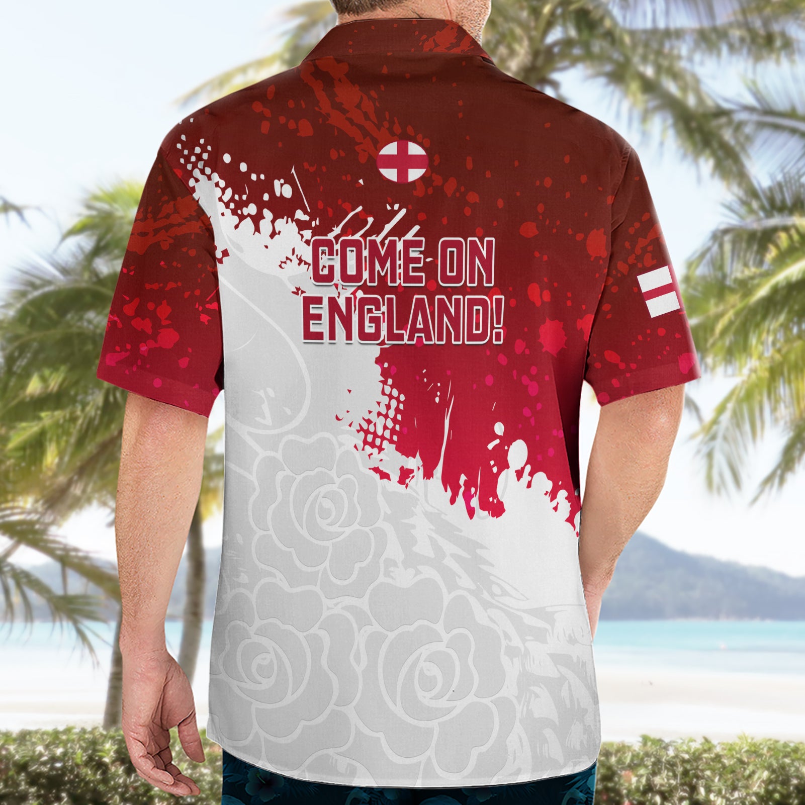 England Rugby Hawaiian Shirt 2023 Go Champions World Cup Red Rose - Vibe Hoodie Shop