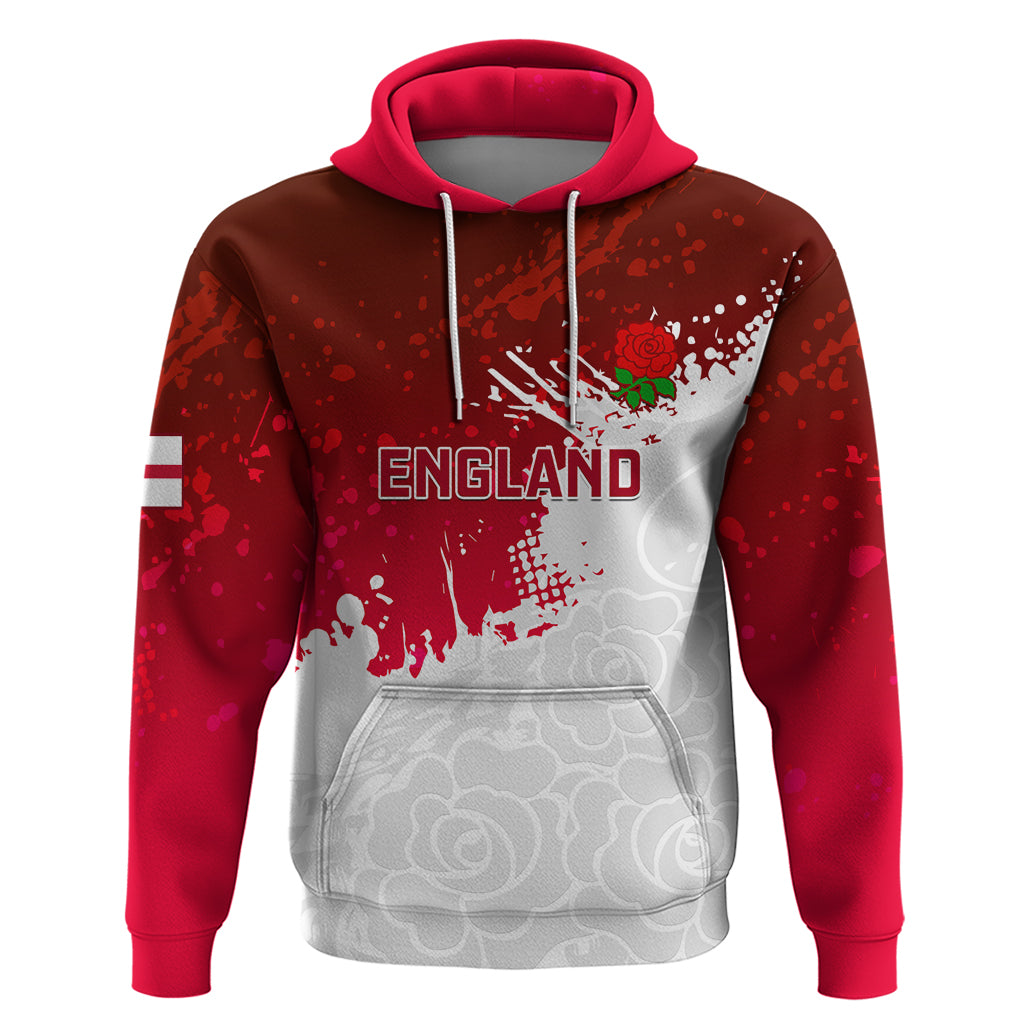 England Rugby Hoodie 2023 Go Champions World Cup Red Rose - Vibe Hoodie Shop