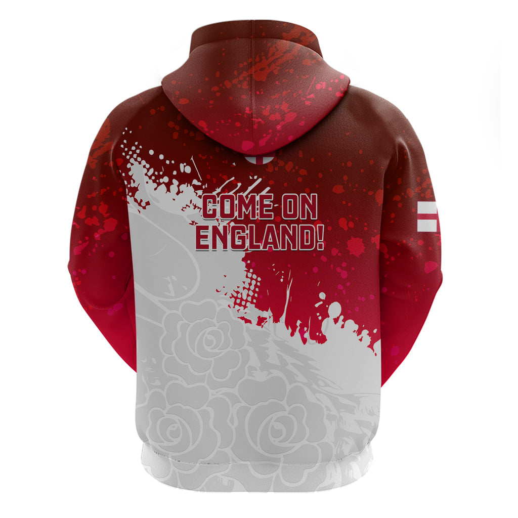 England Rugby Hoodie 2023 Go Champions World Cup Red Rose - Vibe Hoodie Shop