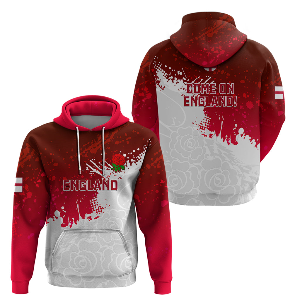 England Rugby Hoodie 2023 Go Champions World Cup Red Rose - Vibe Hoodie Shop