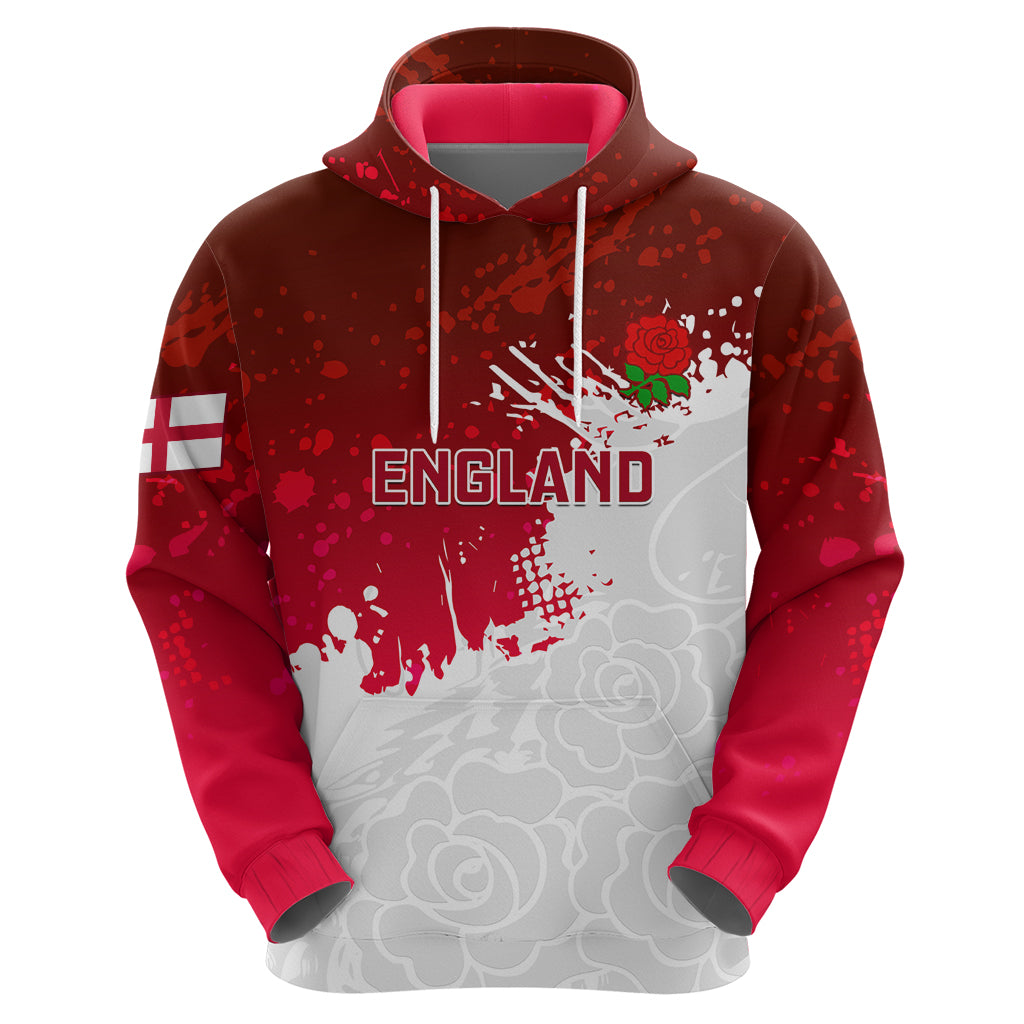 England Rugby Hoodie 2023 Go Champions World Cup Red Rose - Vibe Hoodie Shop
