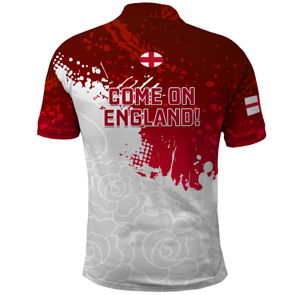 England Rugby Polo Shirt 2023 Go Champions World Cup Red Rose - Vibe Hoodie Shop