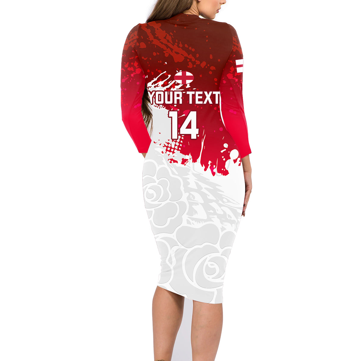 custom-england-rugby-family-matching-long-sleeve-bodycon-dress-and-hawaiian-shirt-2023-go-champions-world-cup-red-rose