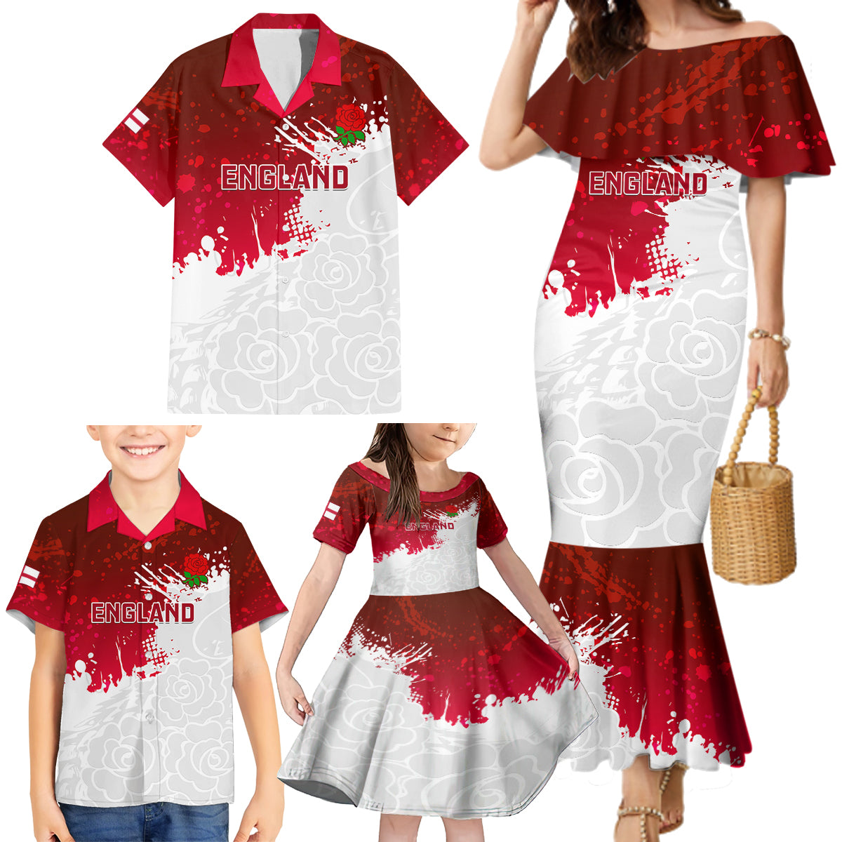 custom-england-rugby-family-matching-mermaid-dress-and-hawaiian-shirt-2023-go-champions-world-cup-red-rose