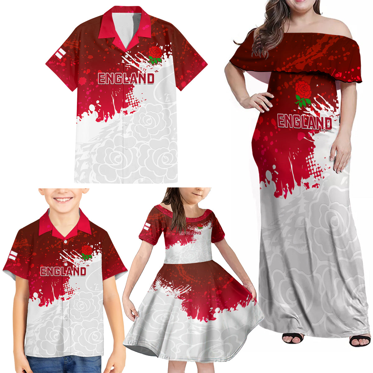 custom-england-rugby-family-matching-off-shoulder-maxi-dress-and-hawaiian-shirt-2023-go-champions-world-cup-red-rose