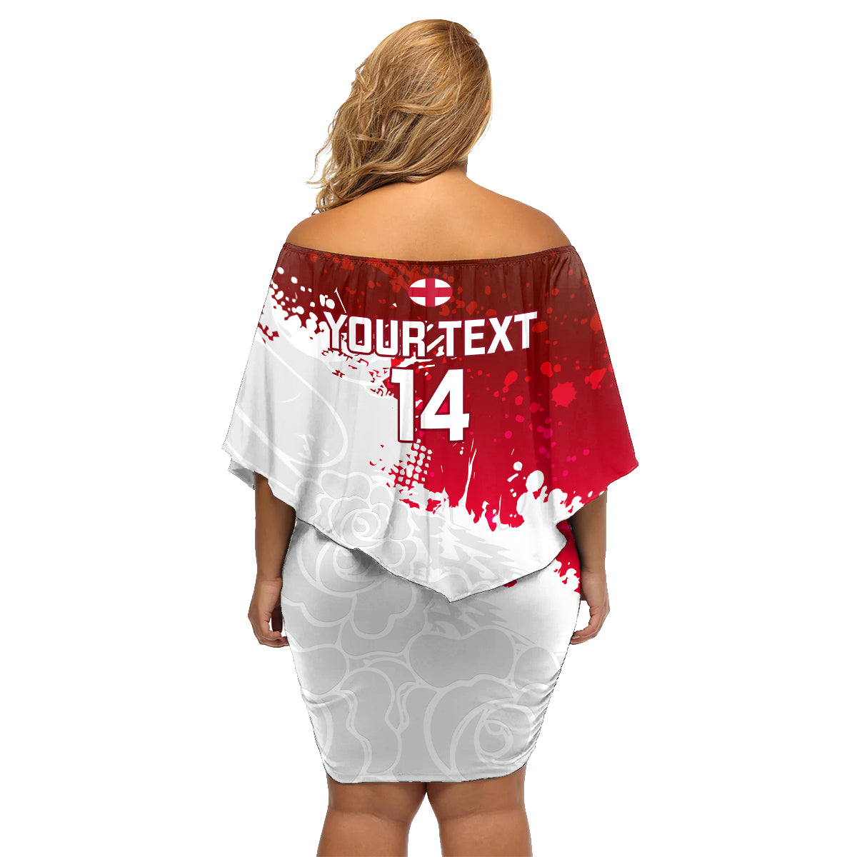 custom-england-rugby-family-matching-off-shoulder-short-dress-and-hawaiian-shirt-2023-go-champions-world-cup-red-rose