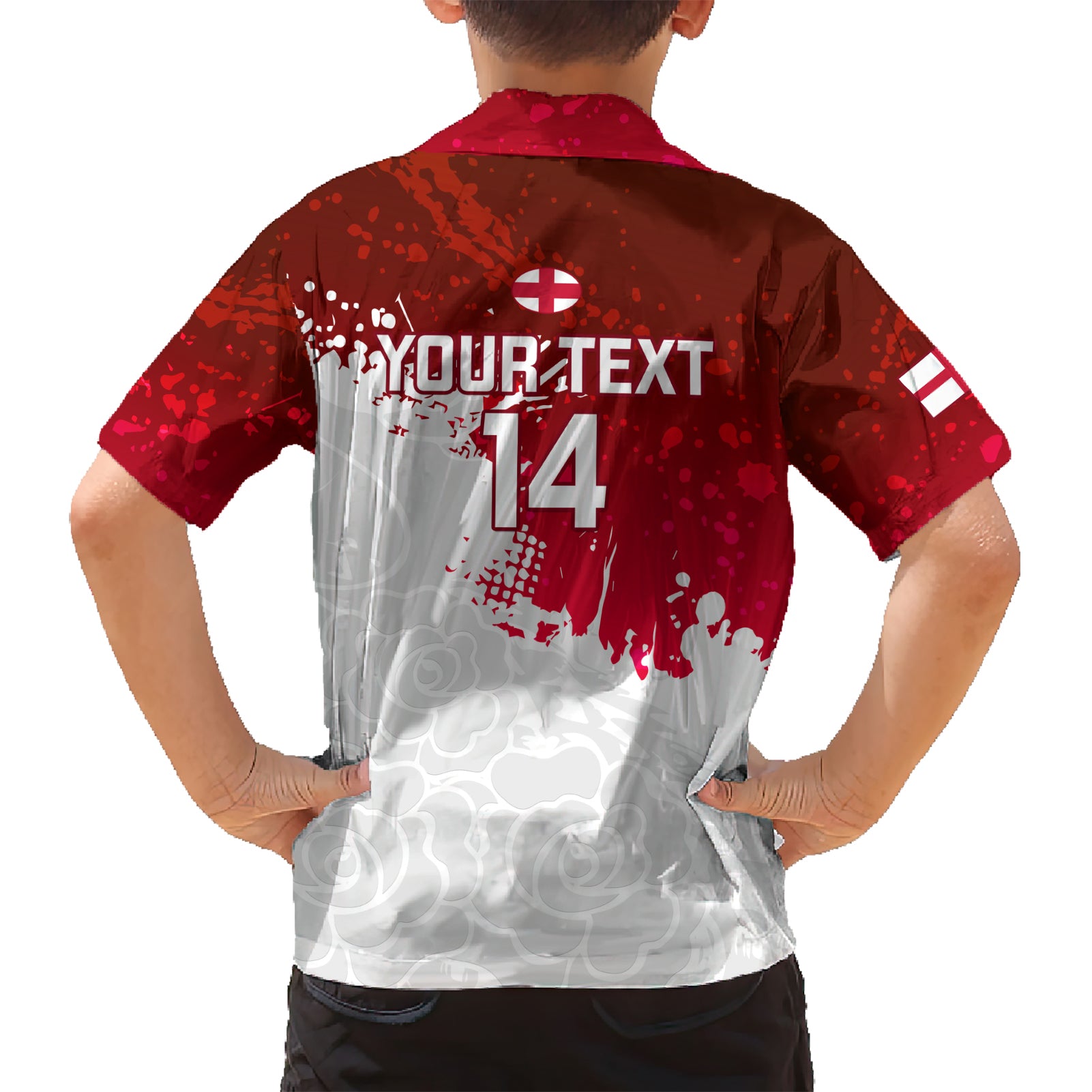 Custom England Rugby Hawaiian Shirt 2023 Go Champions World Cup Red Rose - Vibe Hoodie Shop