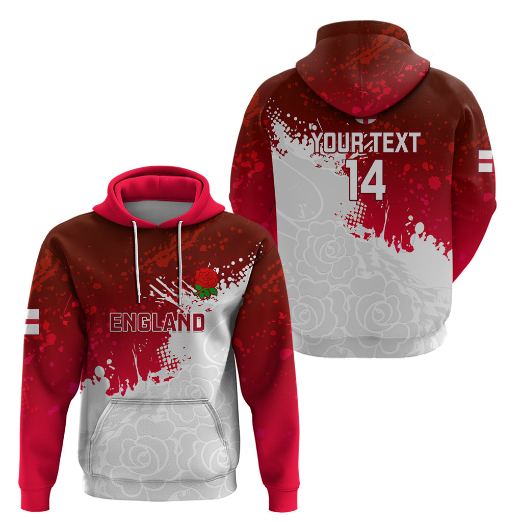 Custom England Rugby Hoodie 2023 Go Champions World Cup Red Rose - Vibe Hoodie Shop