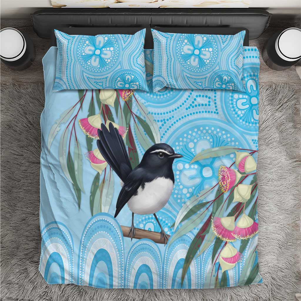 Willie wagtail Australia Bedding Set Eucalyptus Blossoms Aboriginal Art - Vibe Hoodie