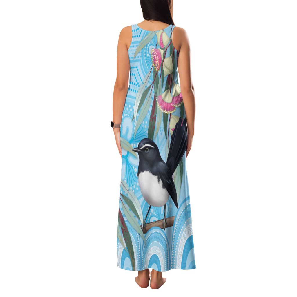 Willie wagtail Australia Family Matching Tank Maxi Dress and Hawaiian Shirt Eucalyptus Blossoms Aboriginal Art - Vibe Hoodie