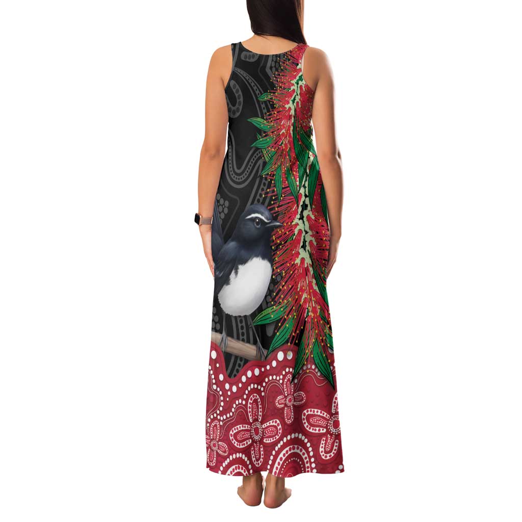 Willie wagtail Australia Family Matching Tank Maxi Dress and Hawaiian Shirt Aussie Bottlebrushes Aboriginal Art - Vibe Hoodie