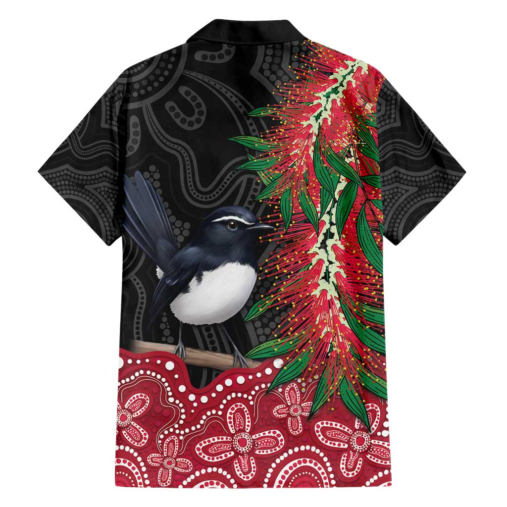 Willie wagtail Australia Hawaiian Shirt Aussie Bottlebrushes Aboriginal Art - Vibe Hoodie