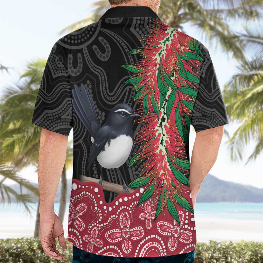 Willie wagtail Australia Hawaiian Shirt Aussie Bottlebrushes Aboriginal Art - Vibe Hoodie
