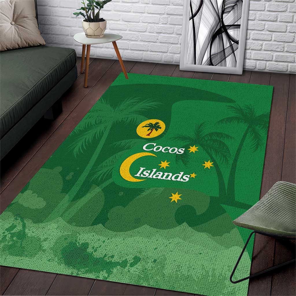 Australia Cocos Keeling Islands Area Rug Southern Cross Palm Tree Pattern - Vibe Hoodie