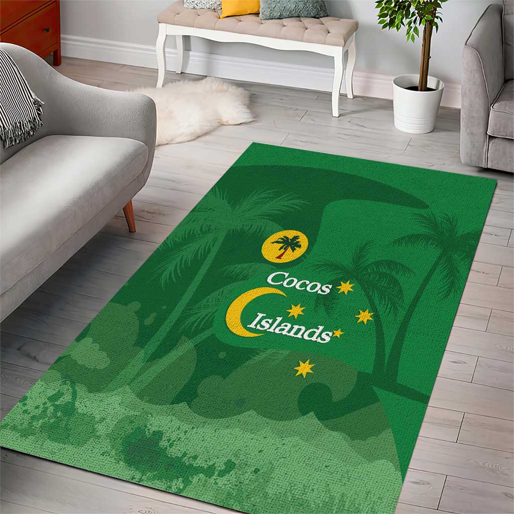 Australia Cocos Keeling Islands Area Rug Southern Cross Palm Tree Pattern - Vibe Hoodie