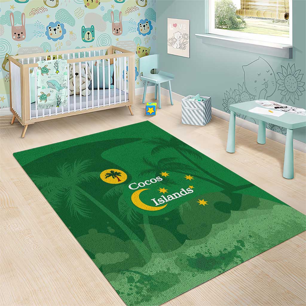 Australia Cocos Keeling Islands Area Rug Southern Cross Palm Tree Pattern - Vibe Hoodie