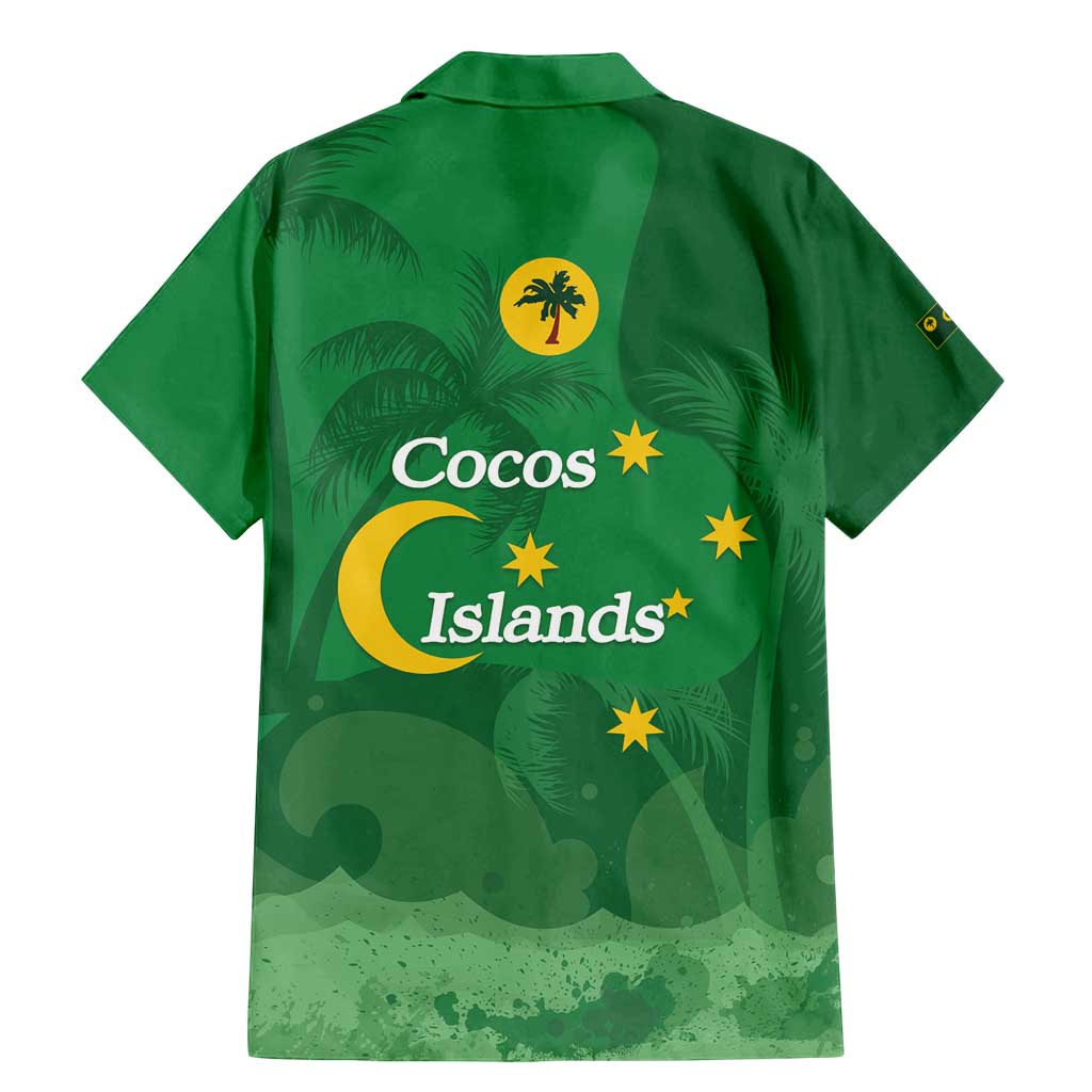 Australia Cocos Keeling Islands Family Matching Mermaid Dress and Hawaiian Shirt Southern Cross Palm Tree Pattern - Vibe Hoodie