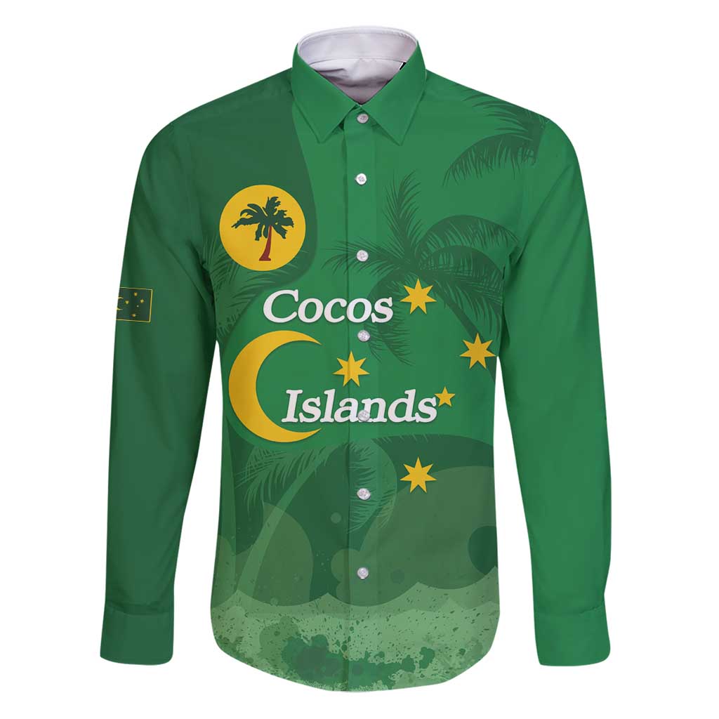 Australia Cocos Keeling Islands Family Matching Puletasi and Hawaiian Shirt Southern Cross Palm Tree Pattern - Vibe Hoodie